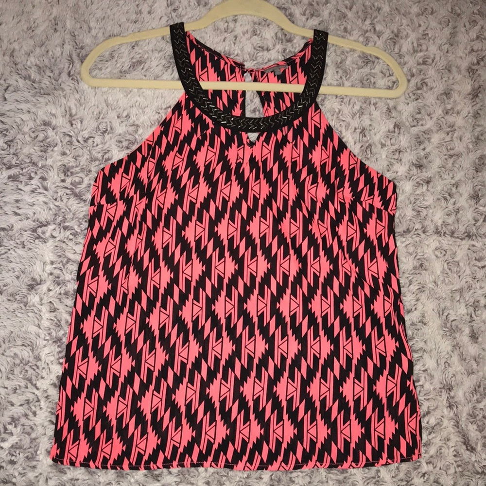 “Aztec” print Chiffon top